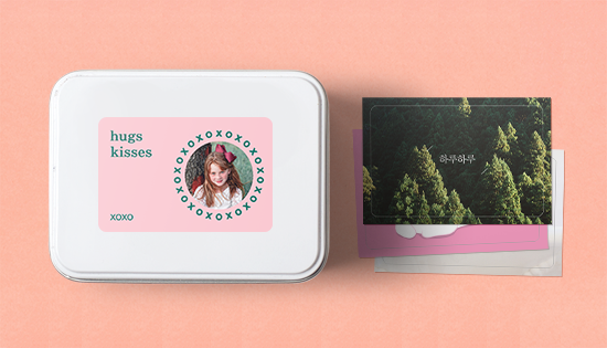 직사각 스티커 다양한 디자인