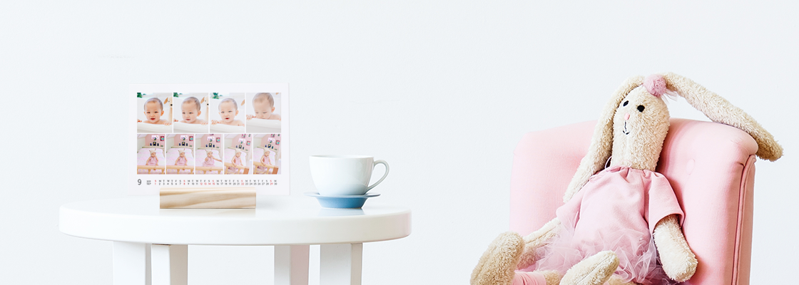 우드블럭 탁상 달력