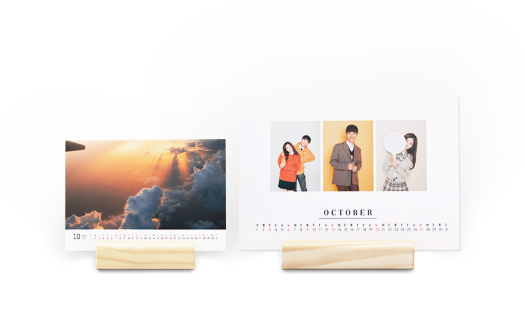 우드블럭 탁상 달력